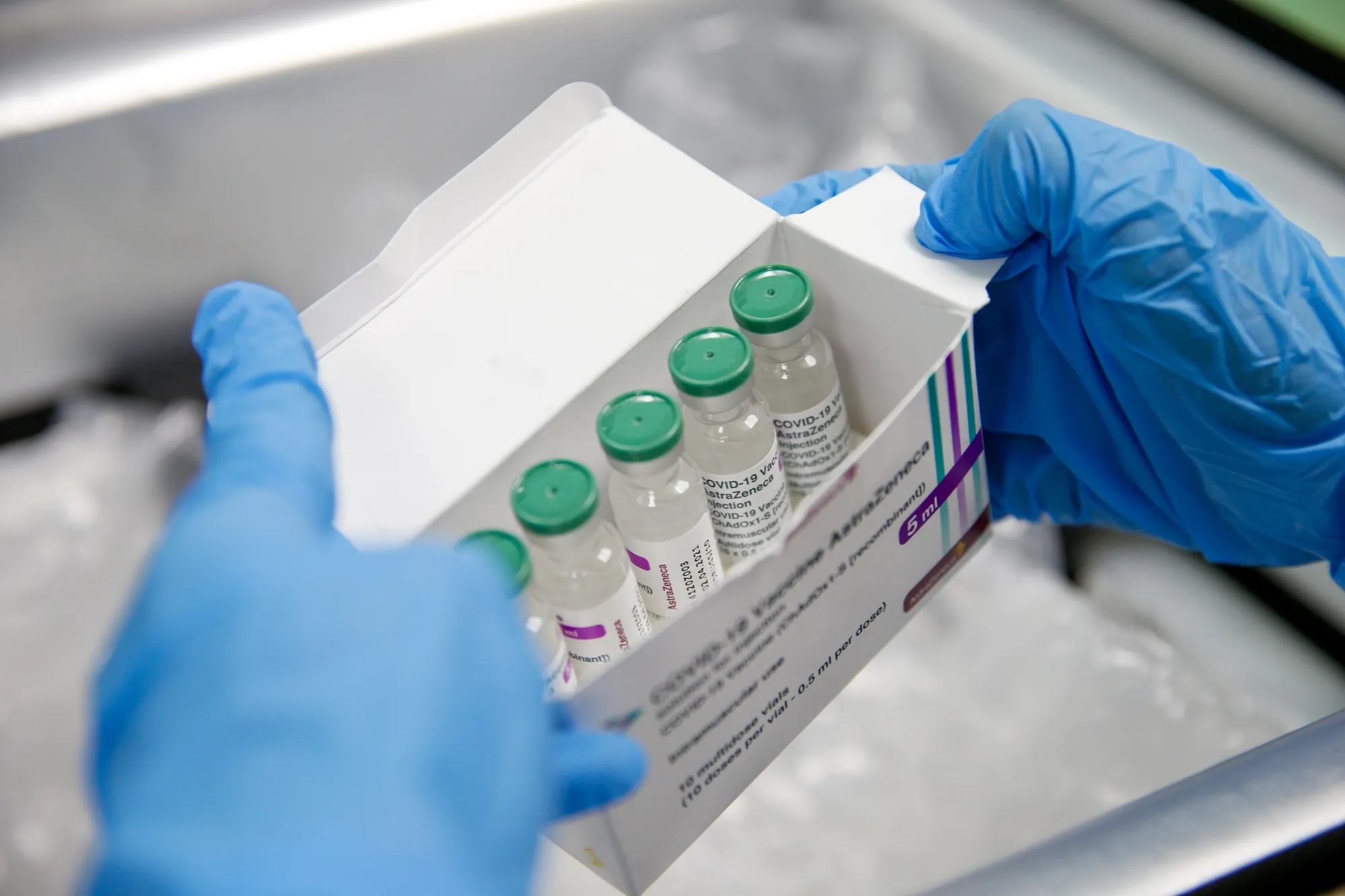 Vials of the AstraZeneca Plc Covid-19 vaccine.