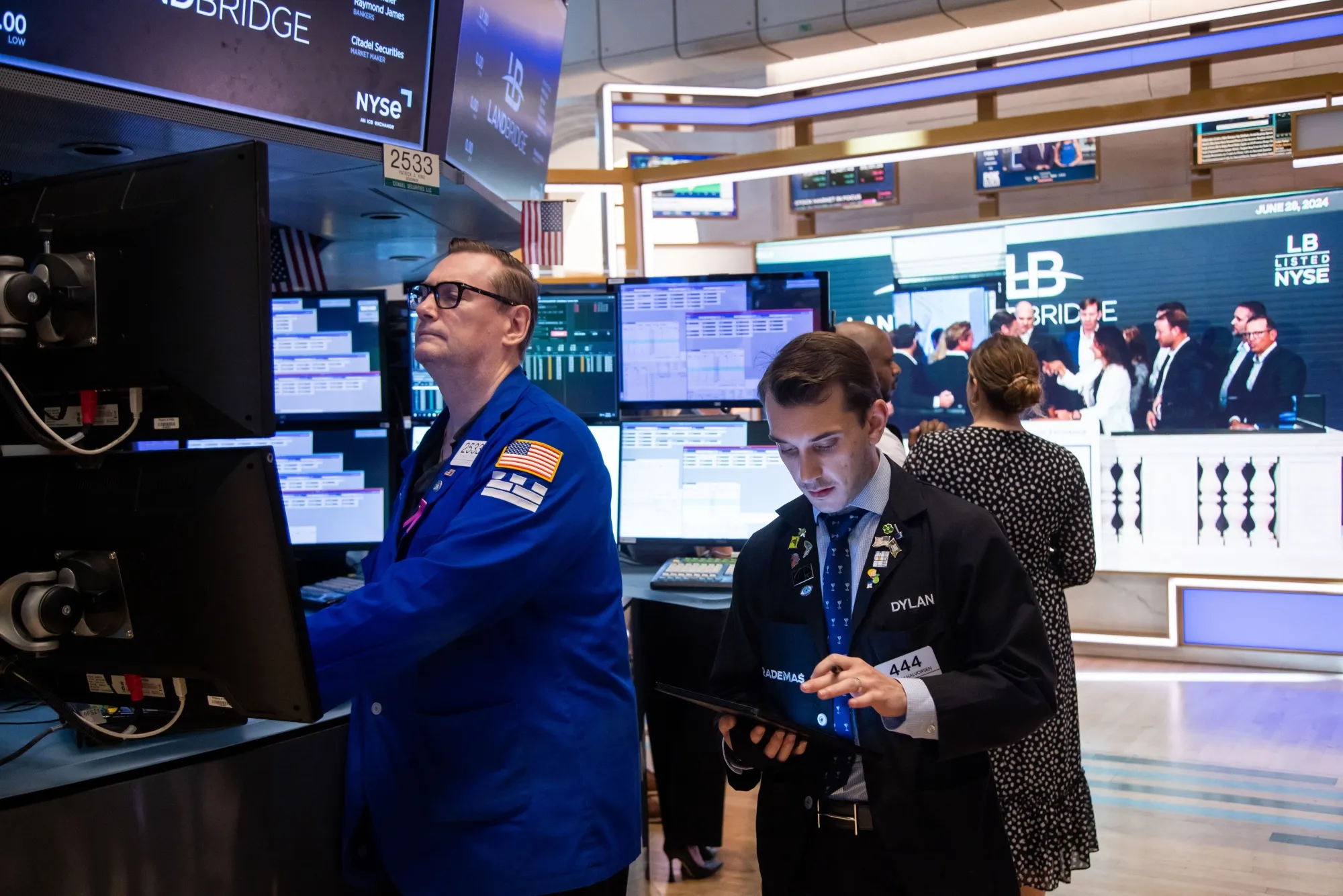 Trading at the New York Stock Exchange.
