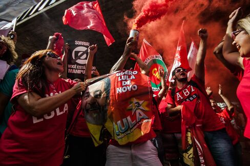 Workers’ Party Supporters in Sao Paulo.