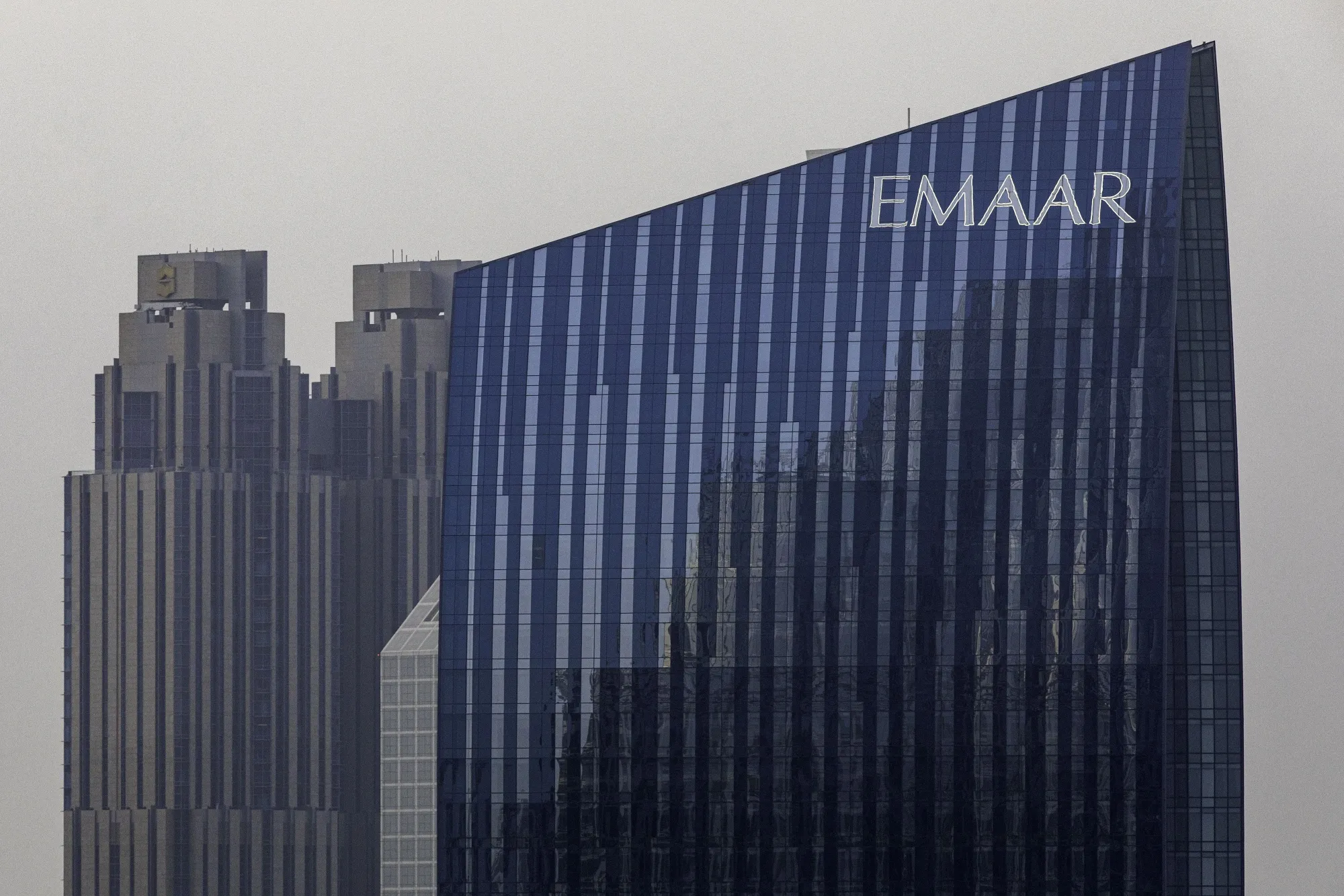 An Emaar logo in Dubai, United Arab Emirates.