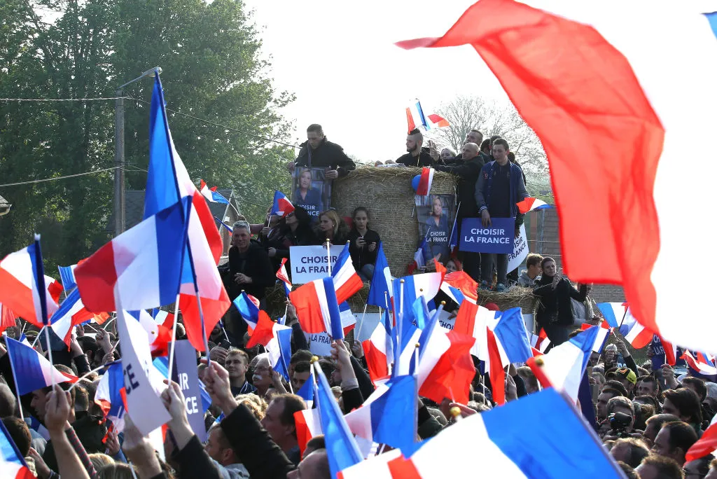 Le Pen's rally in Ennemain.
