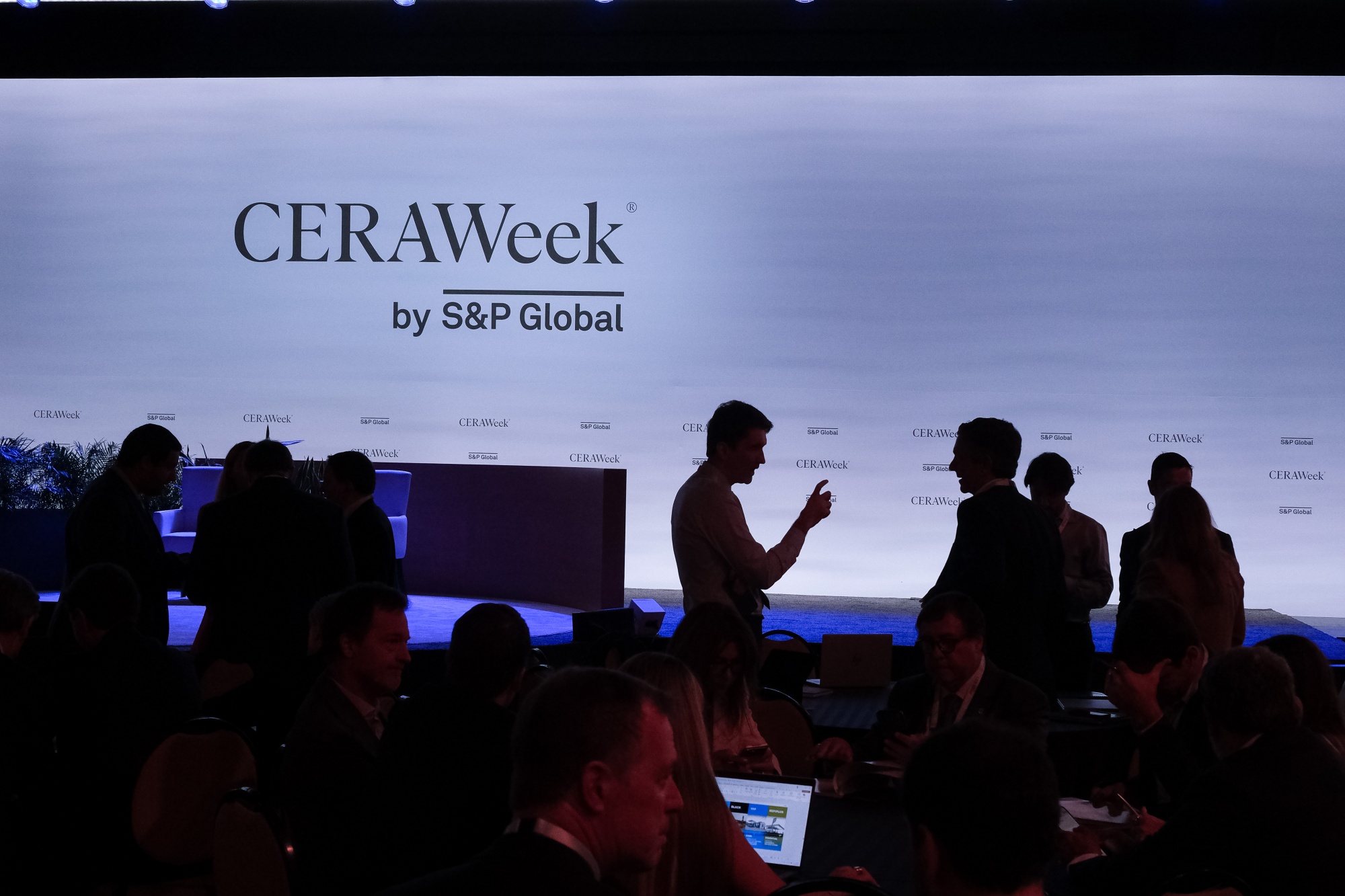 Attendees at the CERAWeek by S&amp;P Global conference in Houston, Texas, US, on Monday, March 23, 2026. The event convenes more than 10,000 participants from over 2,350 companies across 89 countries for dialogue on the agenda ahead as the world enters a new era of energy transition. Photographer: F. Carter Smith/Bloomberg