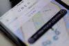 Th Uber Technologies Inc. car service application (app) is displayed for a photograph on an Apple Inc. iPhone in New York, U.S., on Wednesday, Aug. 6, 2014.