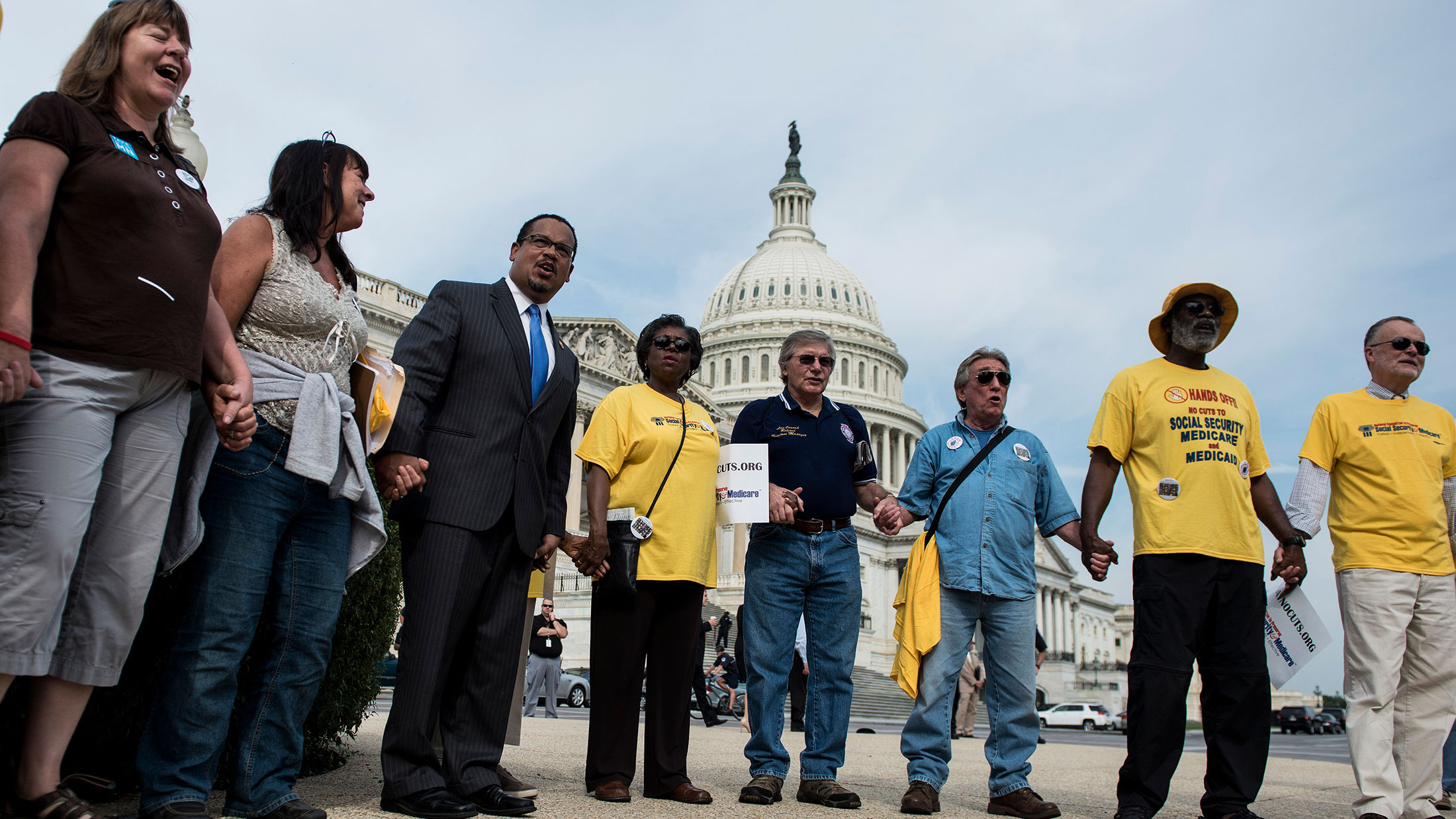 Demonstrators protest cuts to Social Security in Washington, D.C.
