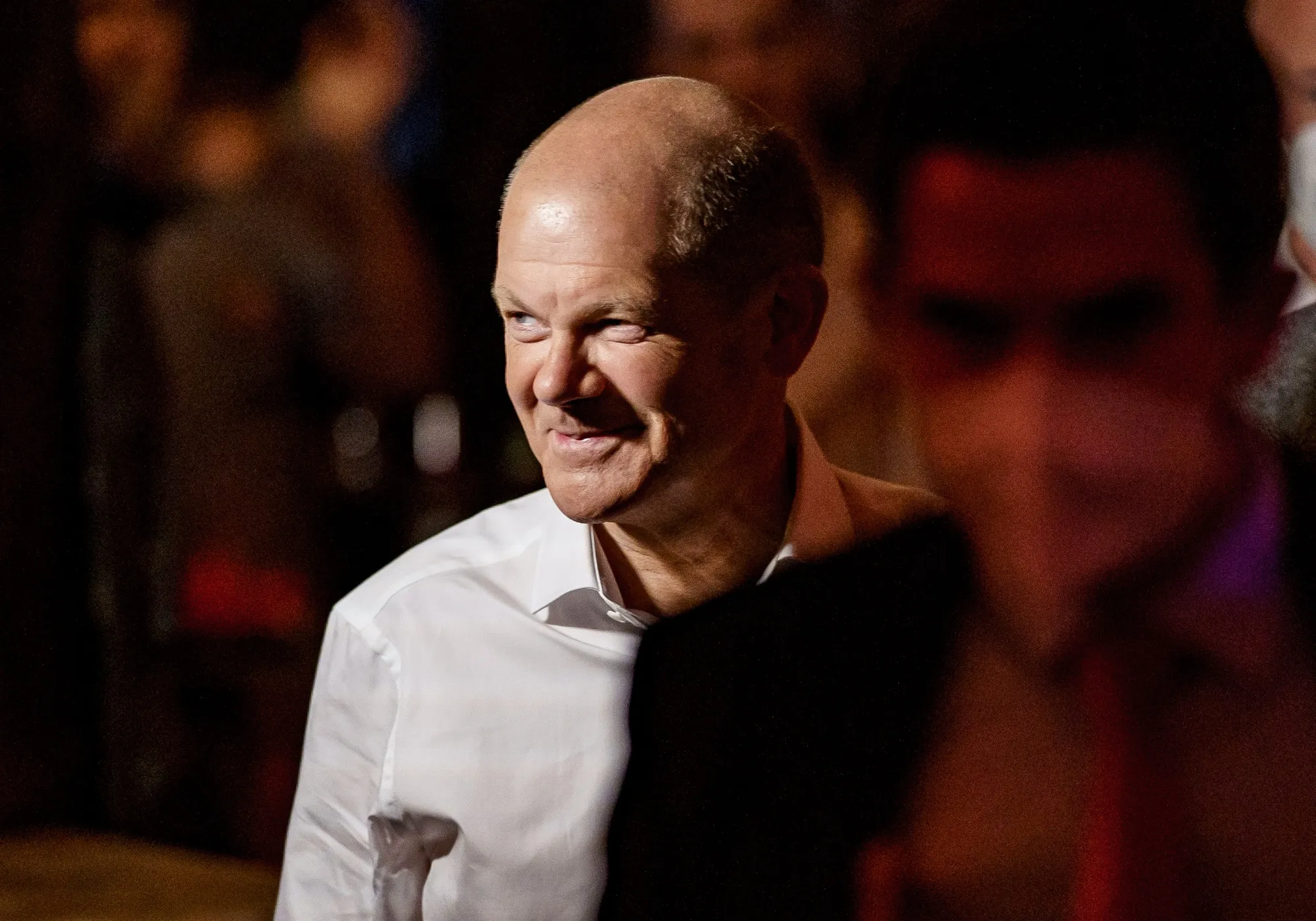 Olaf Scholz at a campaign event in&nbsp;Lübeck.
