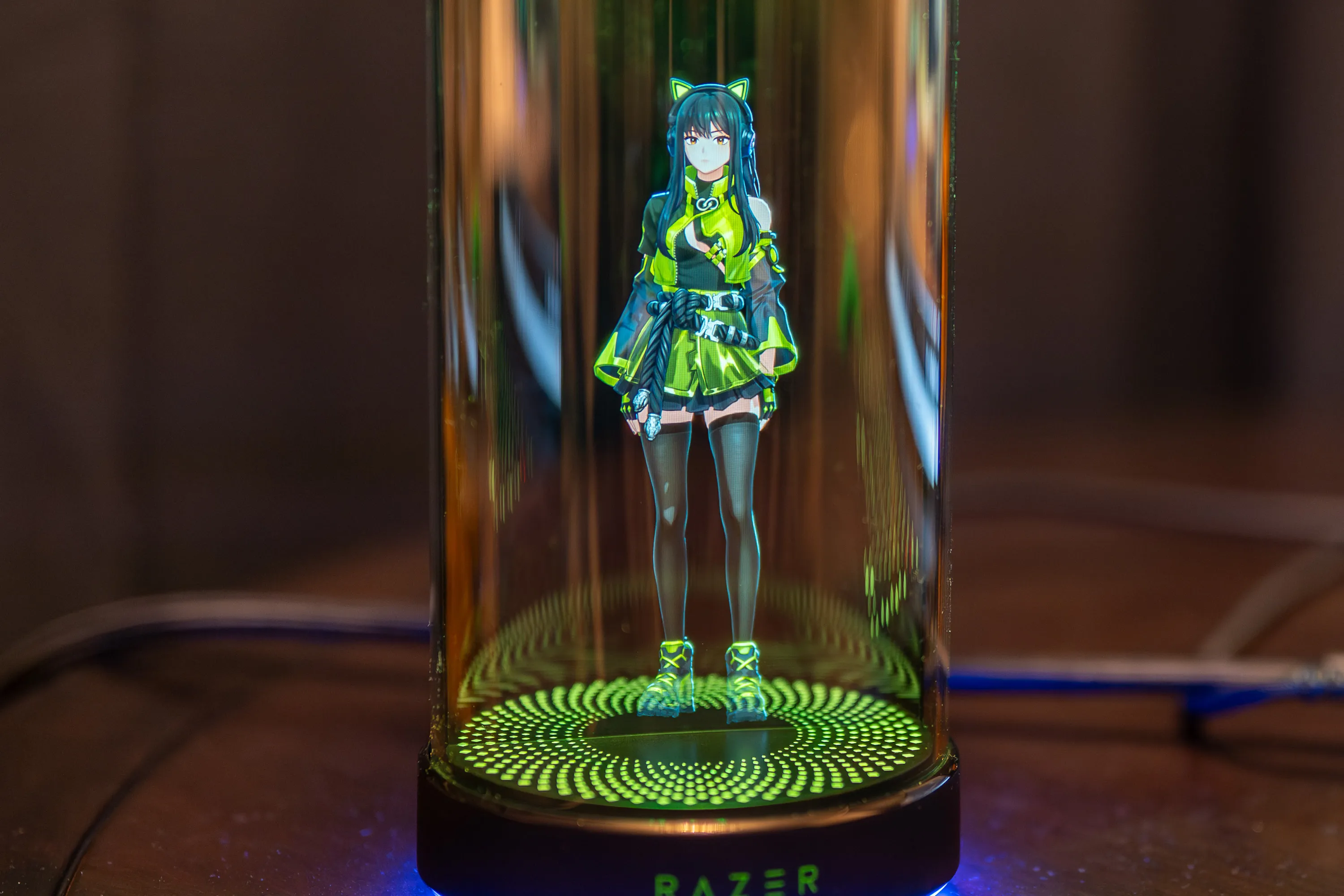 Razer’s Project Ava AI device&nbsp;at CES 2026 in Las Vegas.