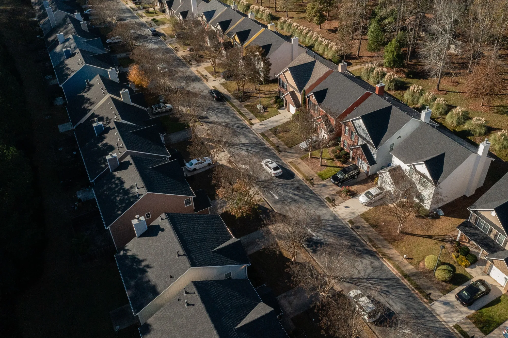 Homes in a subdivision in Atlanta, Georgia.