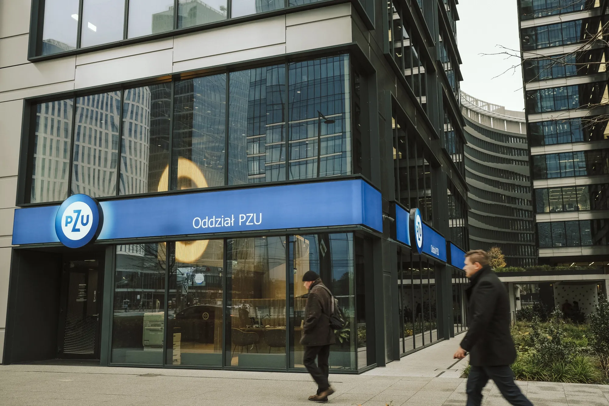 A PZU&nbsp;bank branch in Warsaw&nbsp;on Nov. 14, 2022