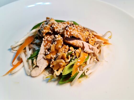 The Ivy S Bang Bang Chicken Marries Peanut Butter Asian Flavors