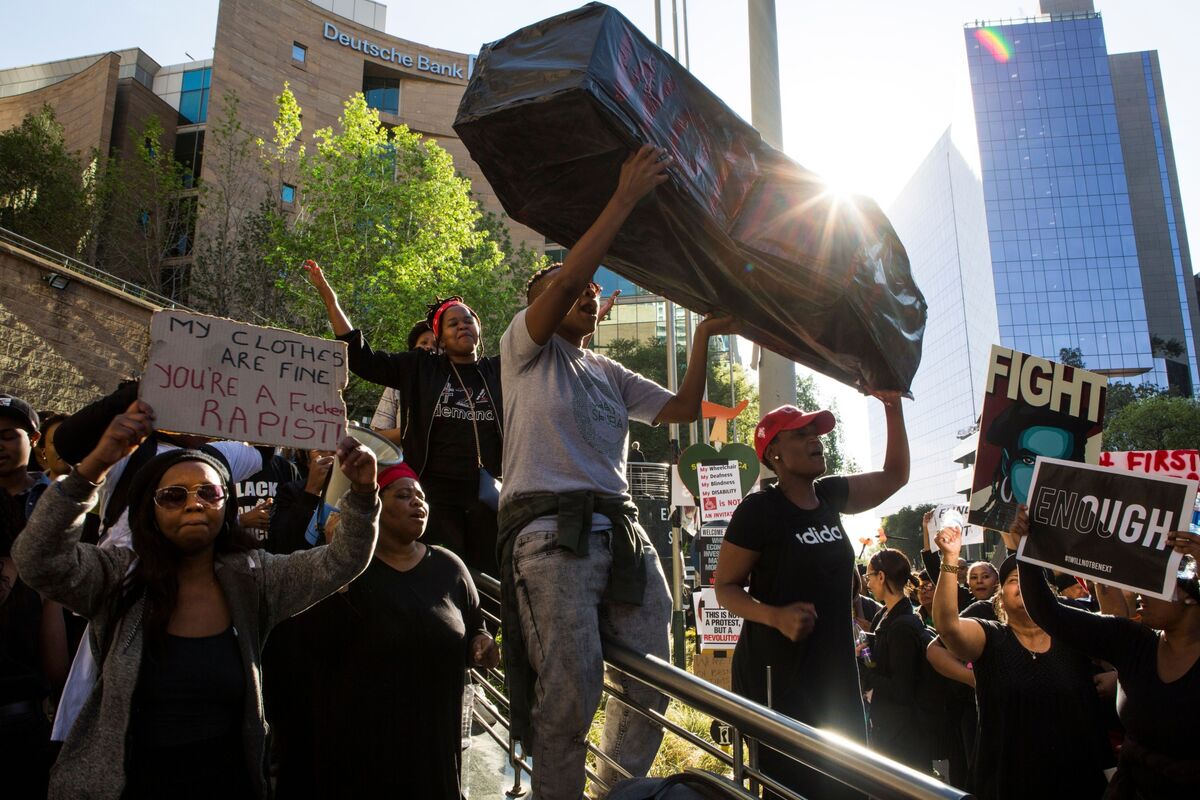 Protesters Stage Sit-In at Johannesburg Bourse Over Gender Crime - Bloomberg