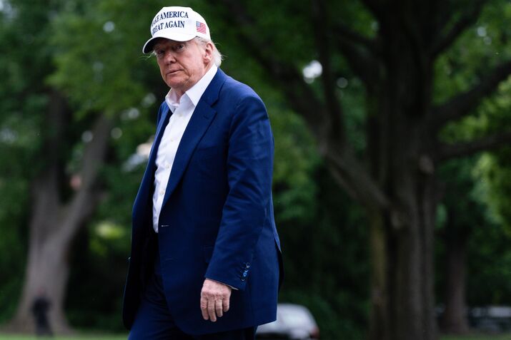 President Trump Returns To White House From New Jersey
