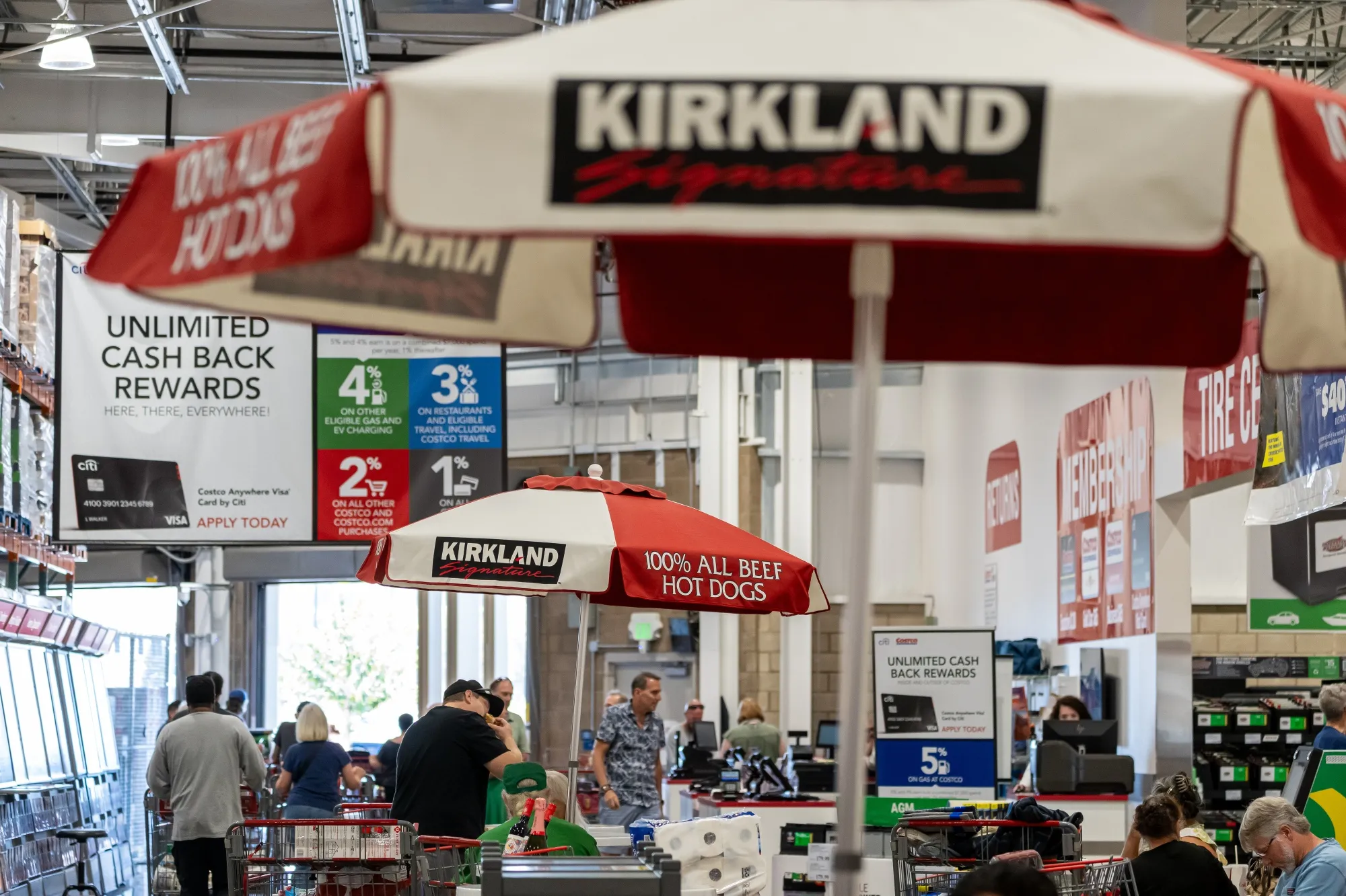 Shoppers inside a Costco store in Napa, California.