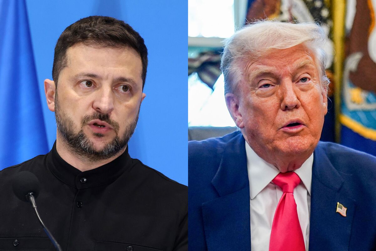 ブルームバーグのニュース記事「トランプ氏の和平要求、ゼレンスキー氏にジレンマ－残るは悪い選択肢」の画像