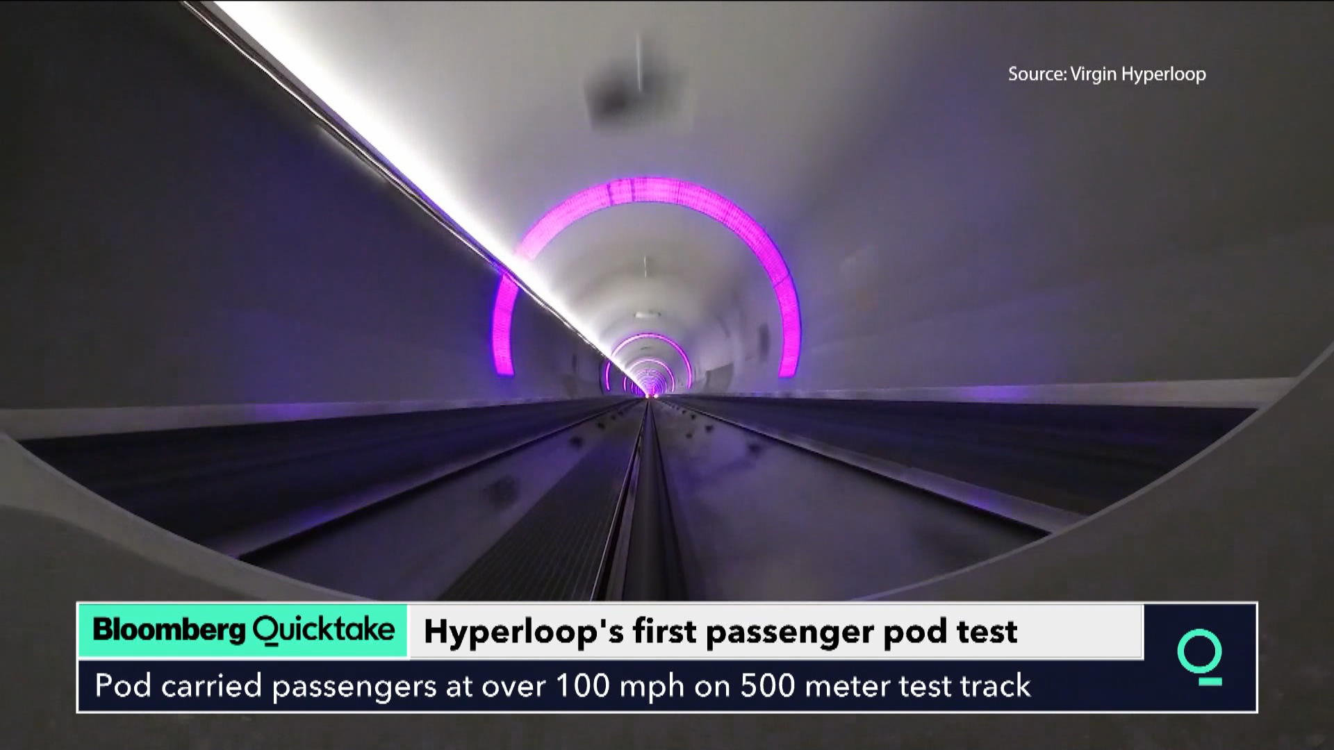 Watch Virgin Hyperloop Conducts First Test With Passengers - Bloomberg