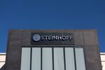 A company sign stands above the Steinhoff International Holdings NV company headquarters in Stellenbosch.