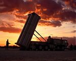 A U.S. Thaad anti-missile defense rocket.
