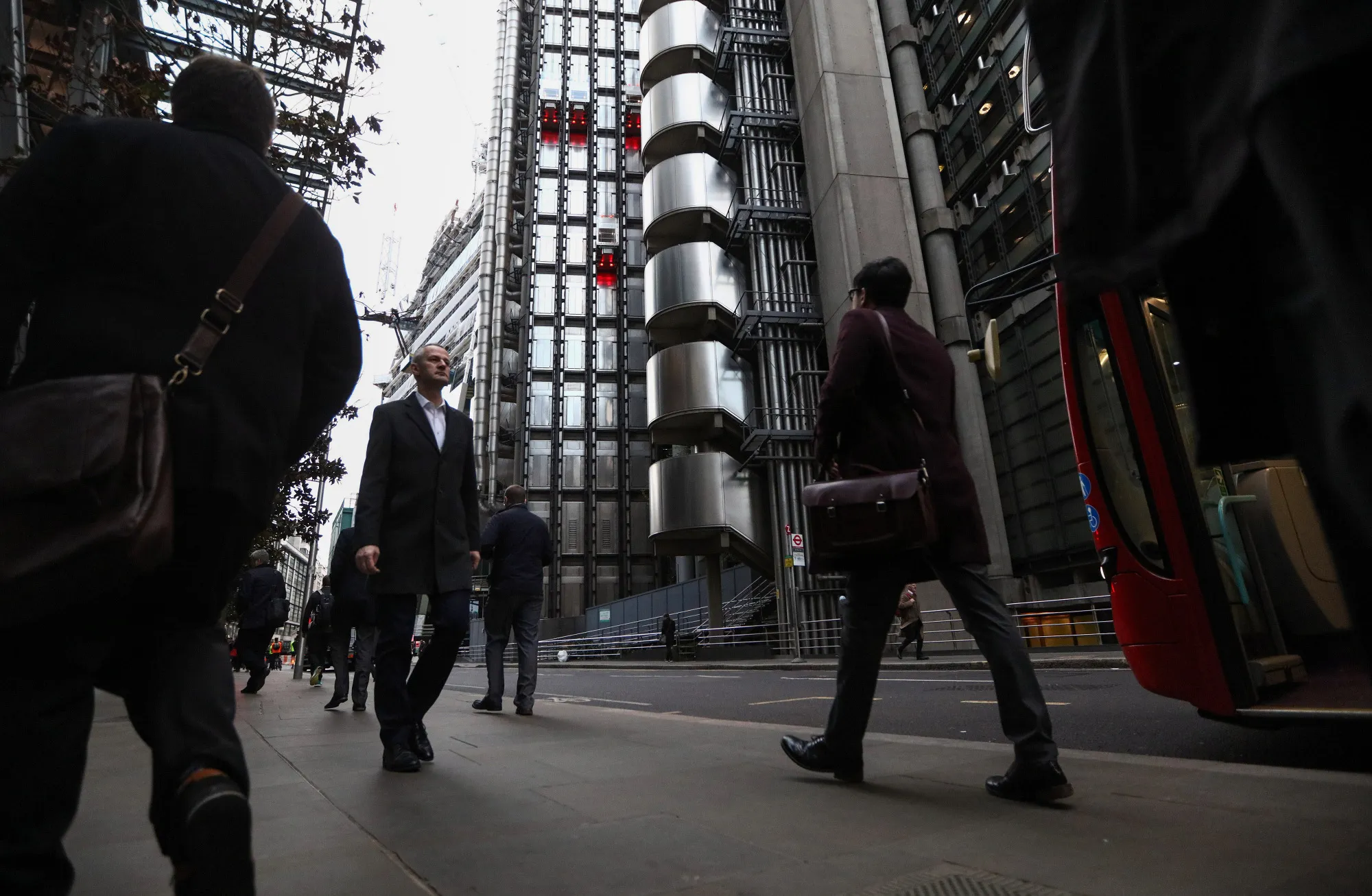 The Lloyds of London building.