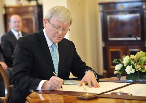 Australia's Prime Minister Kevin Rudd