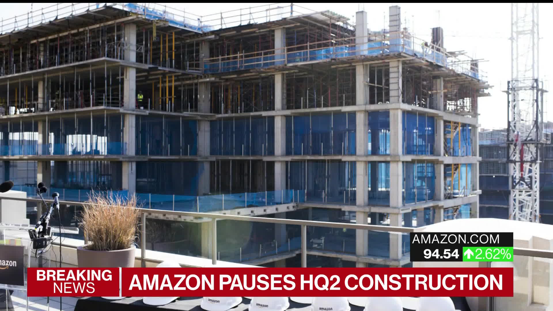 Watch Amazon Pauses Construction on Virginia Headquarters - Bloomberg