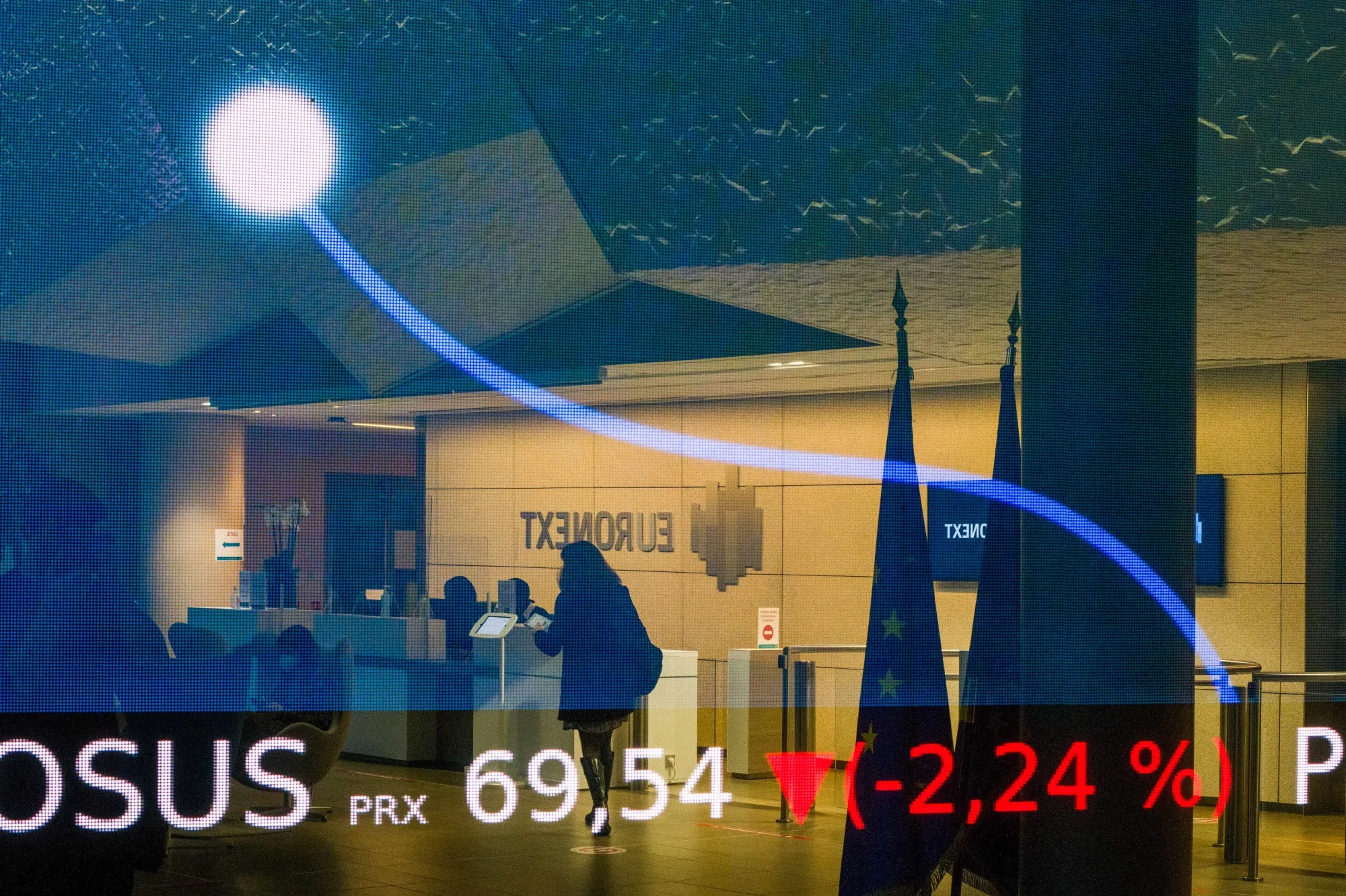 Euronext NV stock exchange in Paris, France.