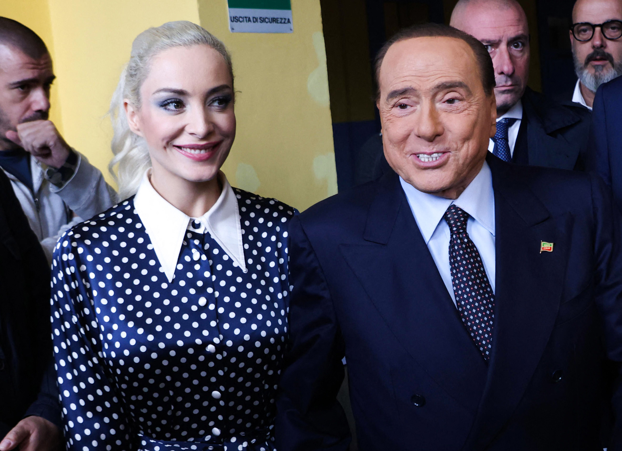 Silvio Berlusconi and his partner Marta Fascina in 2022.