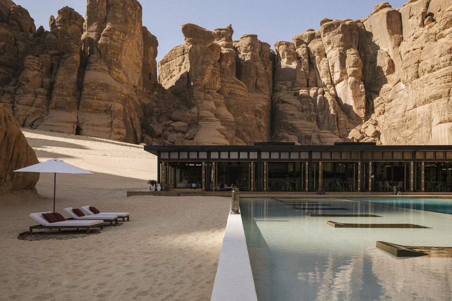 The pool at Habitas AlUla.
