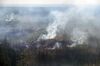 Aerial view of a forest fire in the Boguchar region of Krasnoyark, Russia, on Aug. 3. Photo: Donat Sorokin\TASS via Getty Images