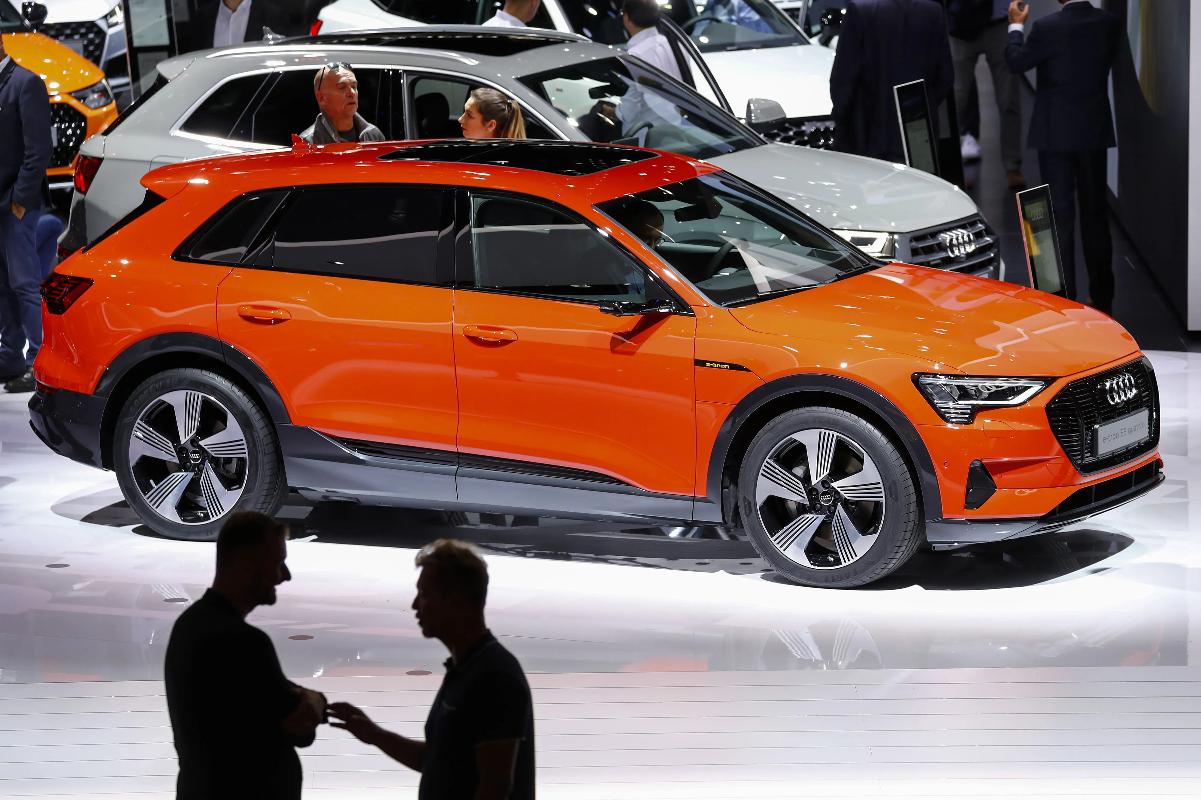 An Audi AG e-tron 55 Quattro electric automobile.