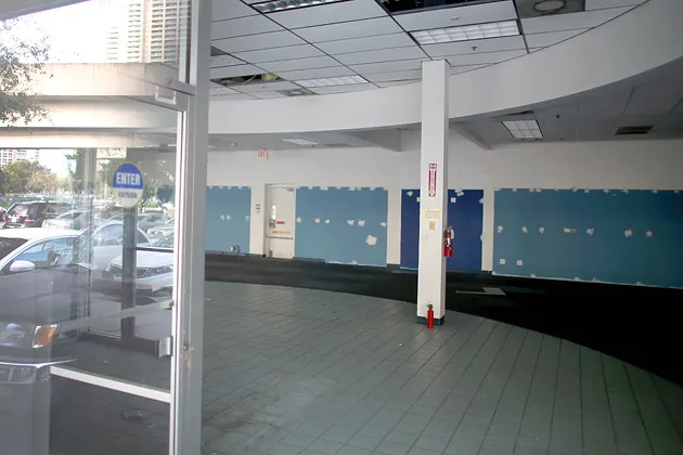An empty Blockbuster video store on Nov. 6 in Miami