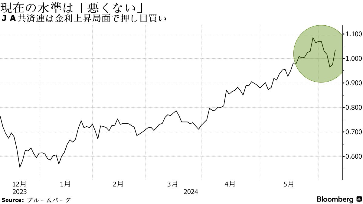 ＪＡ共済連、金利跳ねる局面で押し目買い－現在の水準も「悪くない」 - Bloomberg