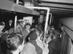 New Yorkers crowds the subway in 1956. 