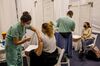 Vaccination center as Israel creates national covid effort