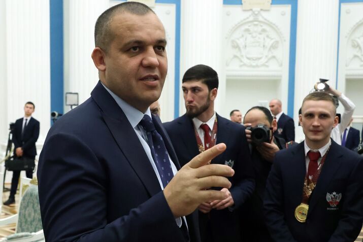 Russian President Vladimir Putin Meets With The National Boxing Team In Moscow