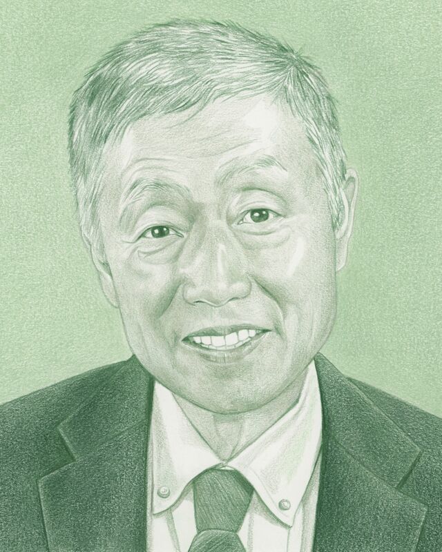 Illustrated portrait of Weijian Shan.