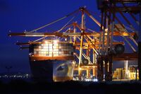 Shipping Activities at Yokohama Port As Japan’s Export Slump Drags On