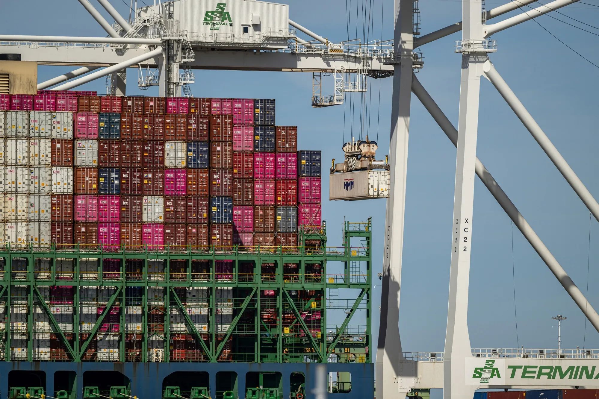Containers at the Port of Oakland in Oakland.
