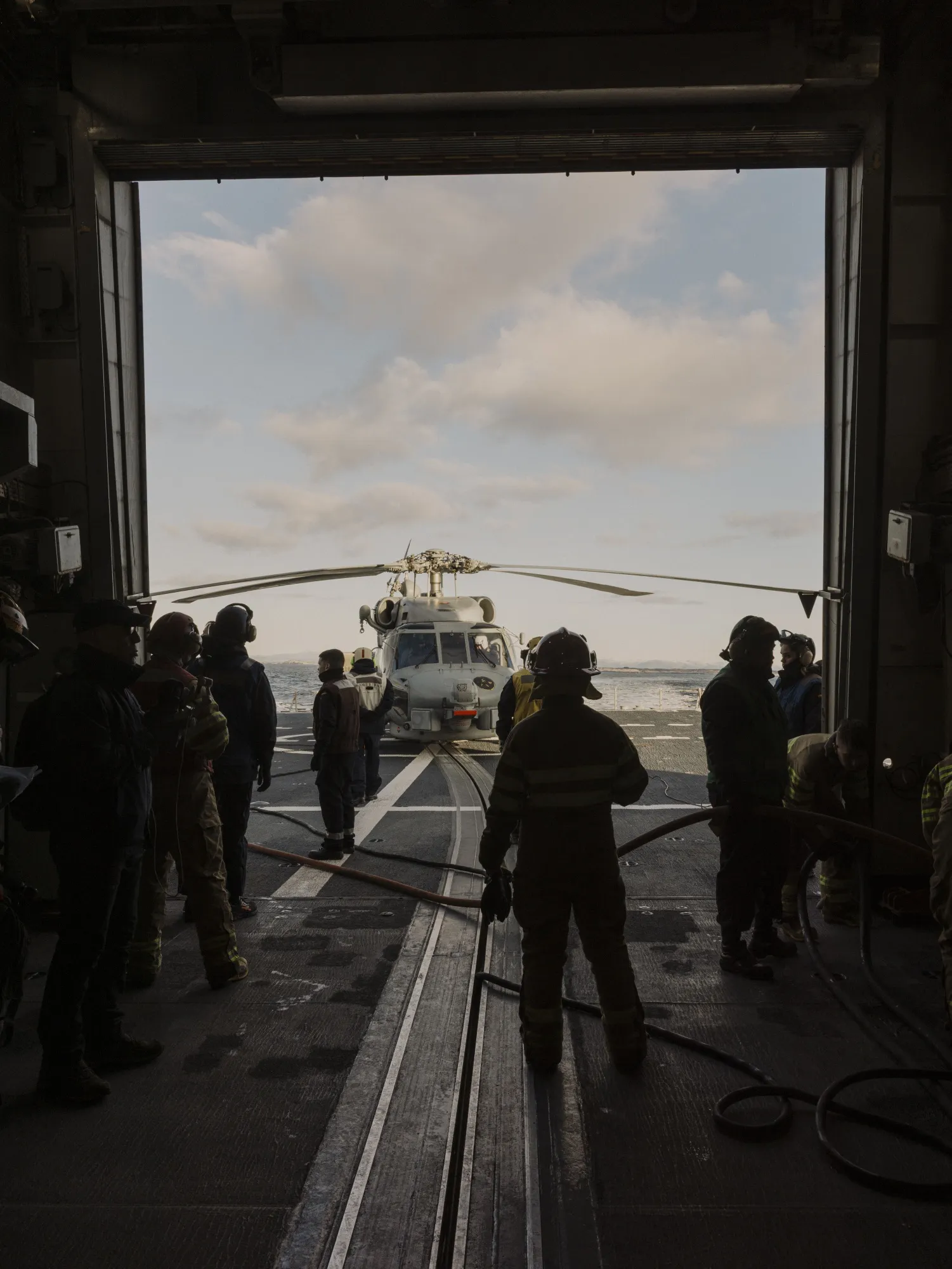 On board&nbsp;NATO flagship ESPS Almirante Juan de Borbon (F102) defense frigate during the Arctic Dolphin exercise in the Norwegian Sea on Feb. 3.
&nbsp;