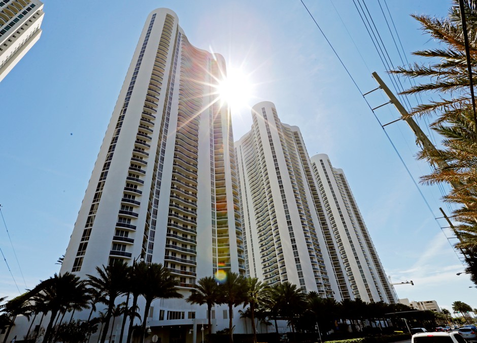 Trump Towers I, II and III in Sunny Isles Beach, a suburb of Miami.