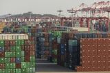 Views of the Yangshan Deepwater Port Ahead of China Trade Figures