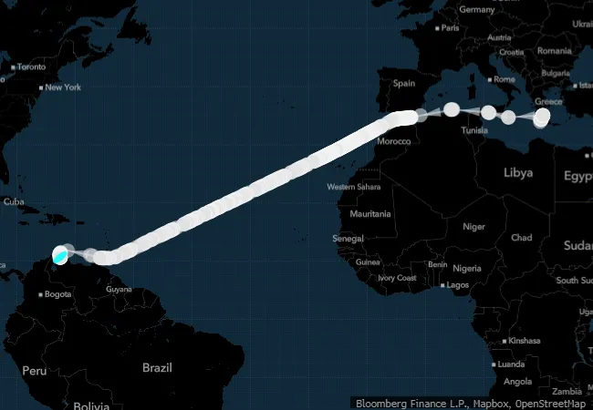VLCC with Urals crude arrives in Venezuela