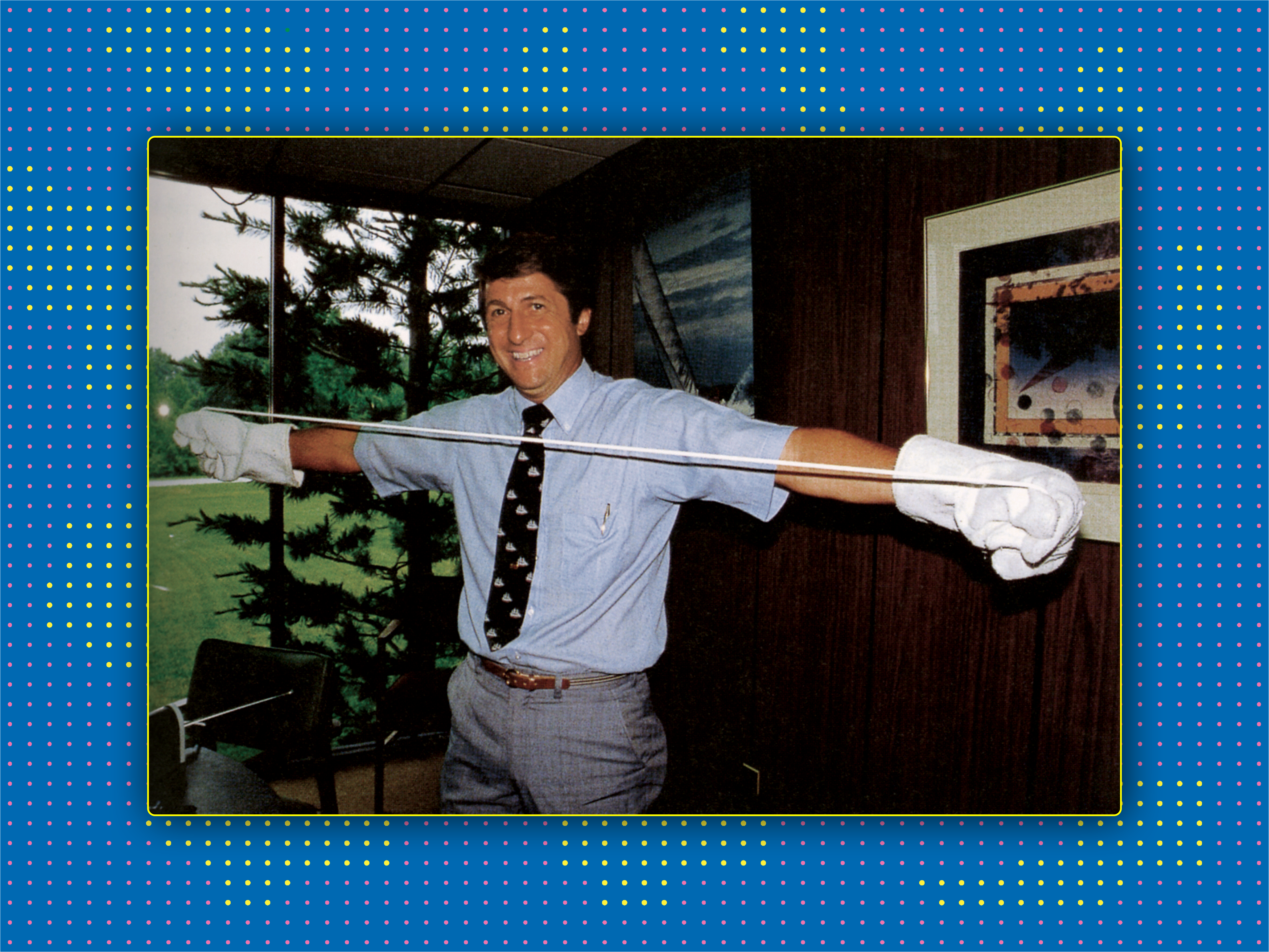 Bob Gore reenacts his 1969 discovery of expanded PTFE.