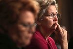 U.S. Sen. Elizabeth Warren (D-MA) listens during a hearing on the Financial Stability Oversight Council's annual report on May 21