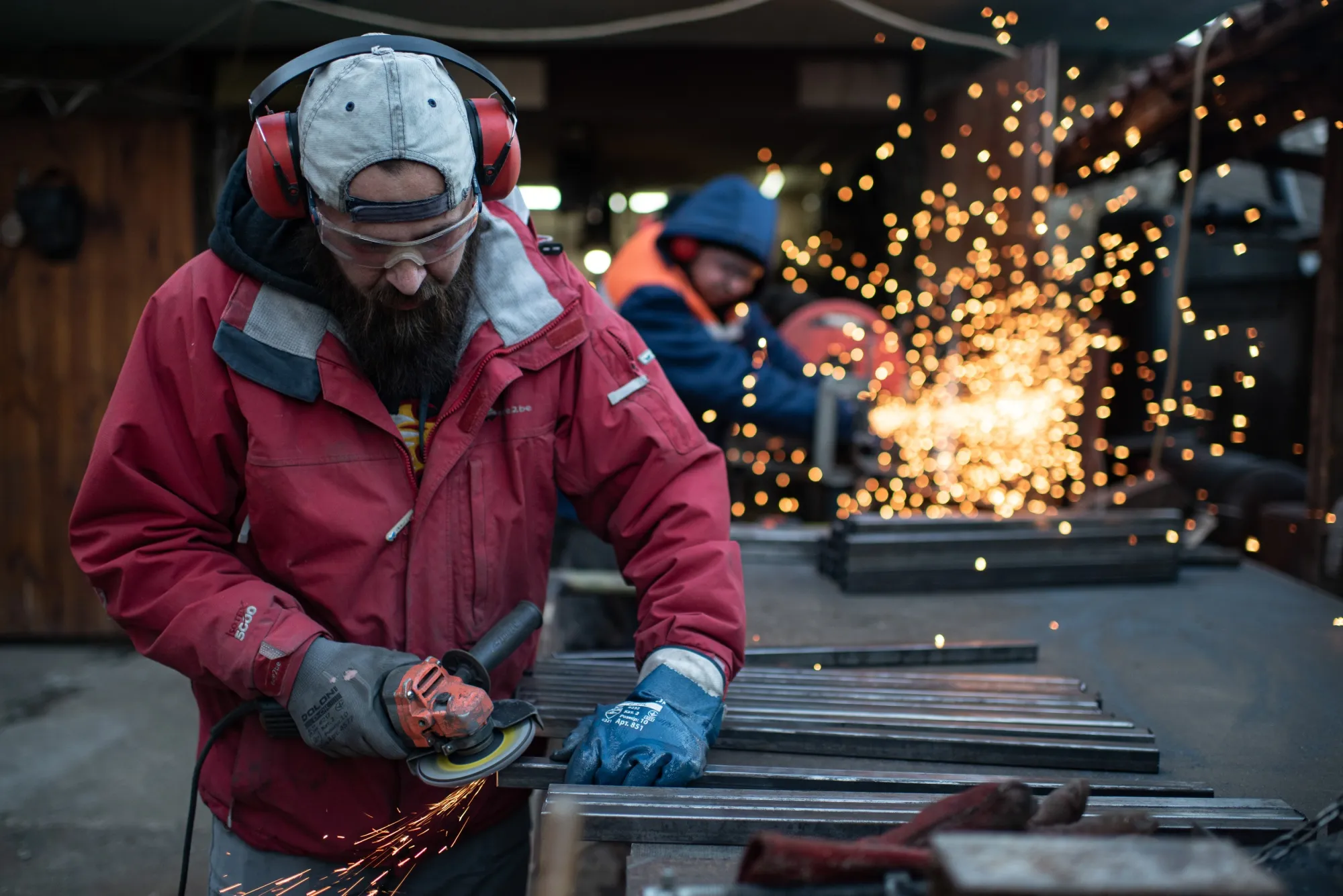 Steel works.