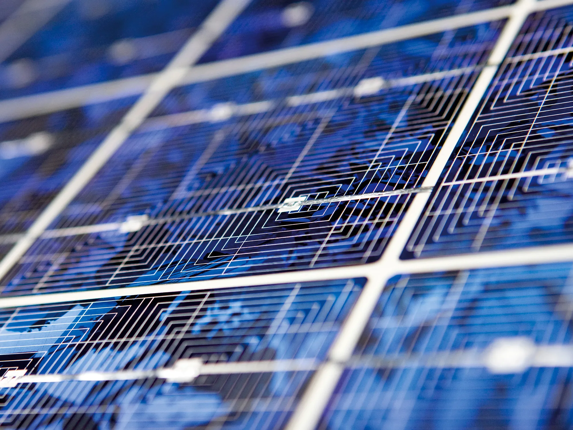 Solar panel, extreme close-up