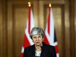Theresa May, U.K. prime minister, makes a statement inside number 10 Downing Street in London, U.K., on Wednesday, March 20, 2019. May gambled her political future on a desperate bid to get her Brexit deal approved by Parliament, as the European Union drove Britain to the brink of an economically disastrous no-deal divorce.