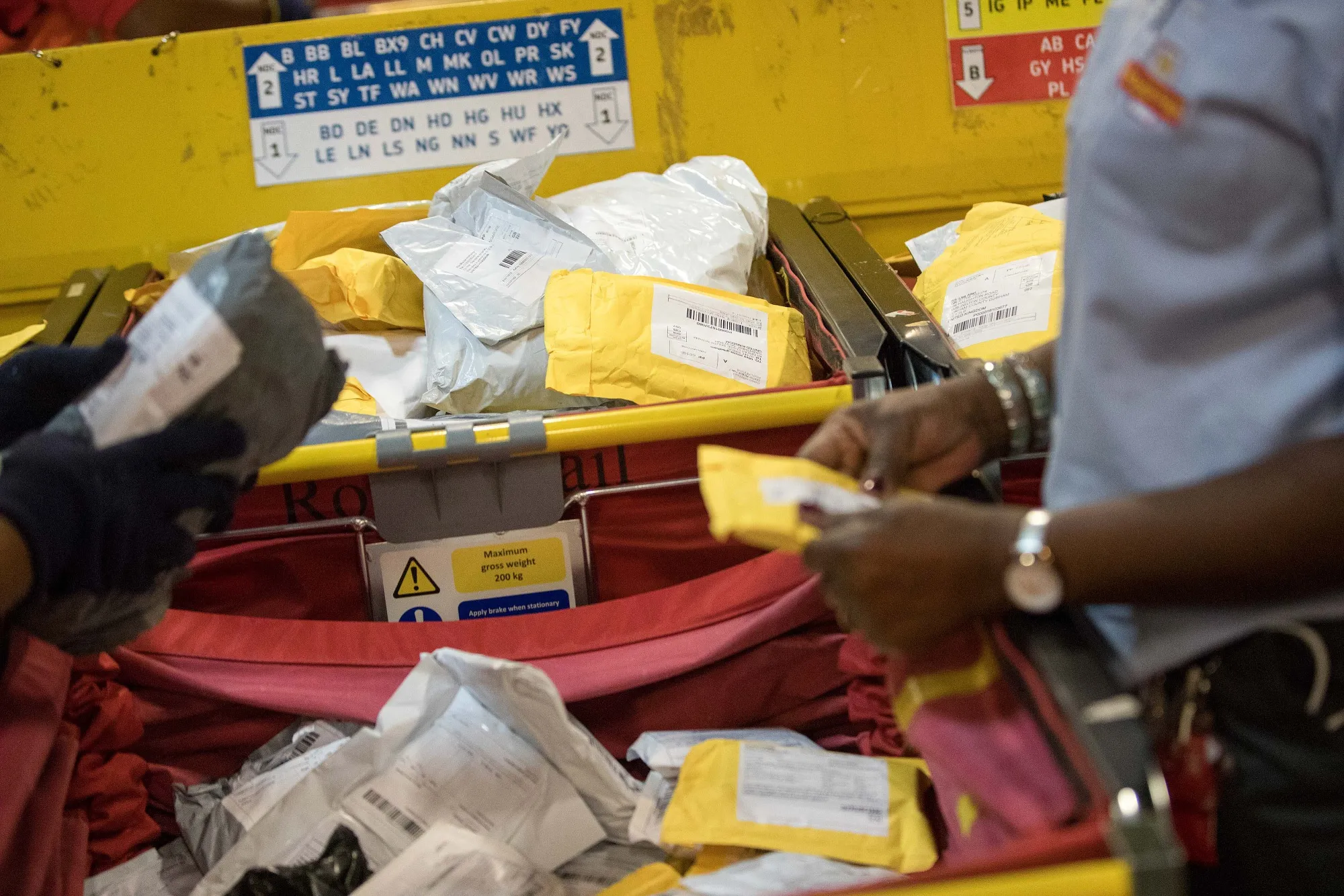 The Royal Mail Mount Pleasant post sorting office in London.