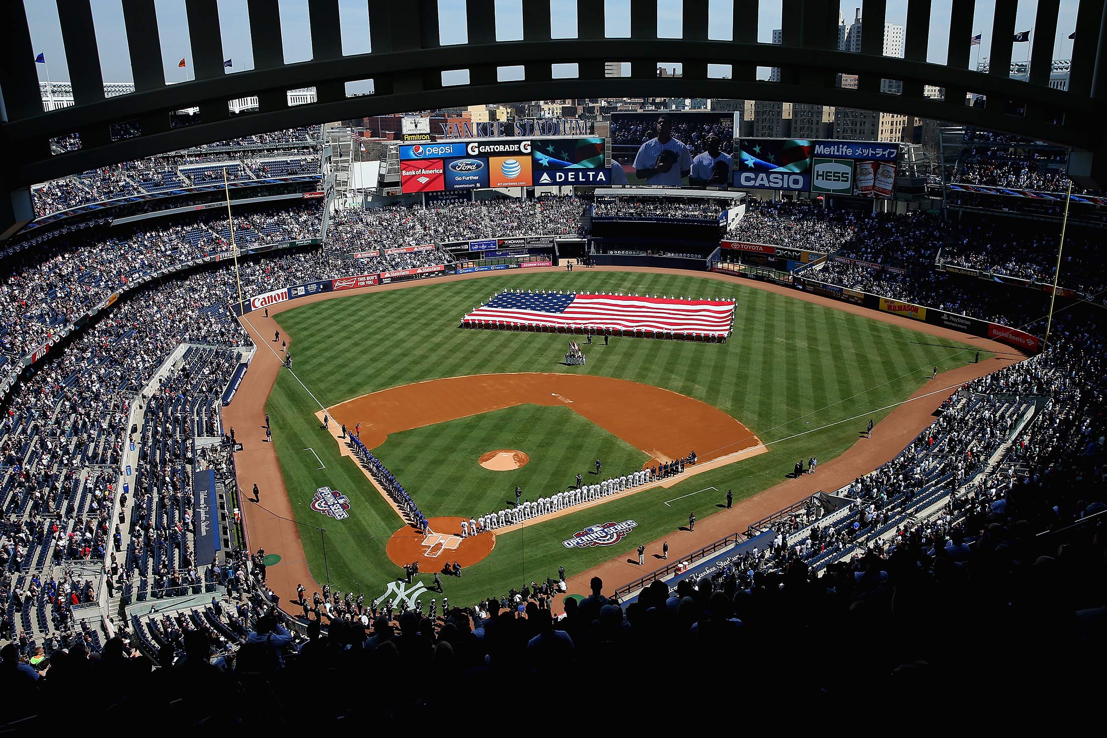 Yankee Stadium in the Bronx borough of New York City.
