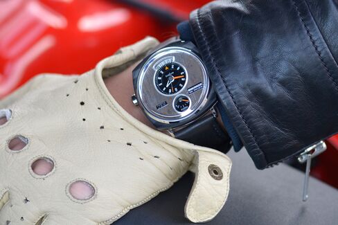 The REC P-51's dial is made from metal taken from a vintage Ford Mustang.