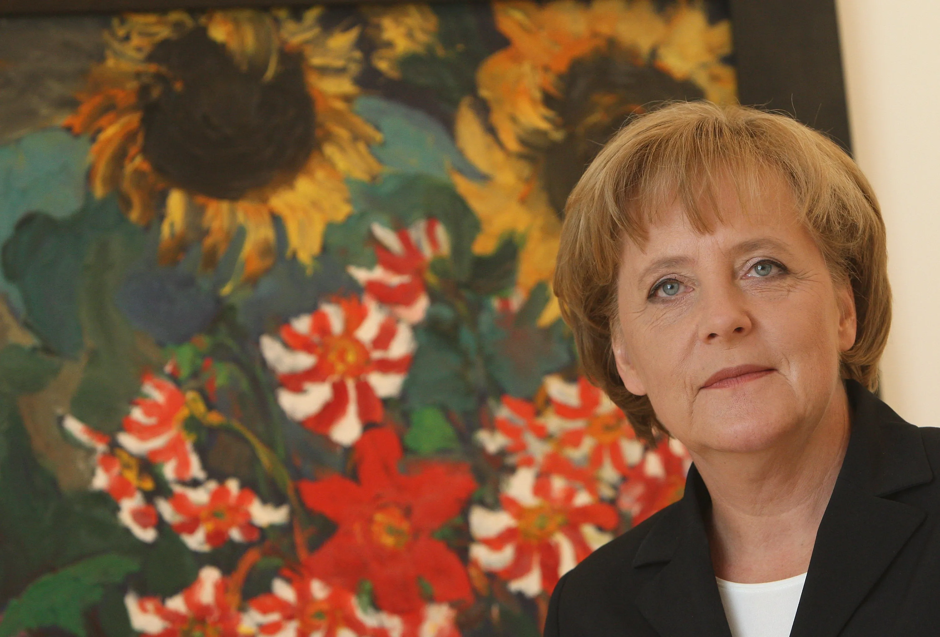 Nolde’s sunflowers; Merkel’s problem.