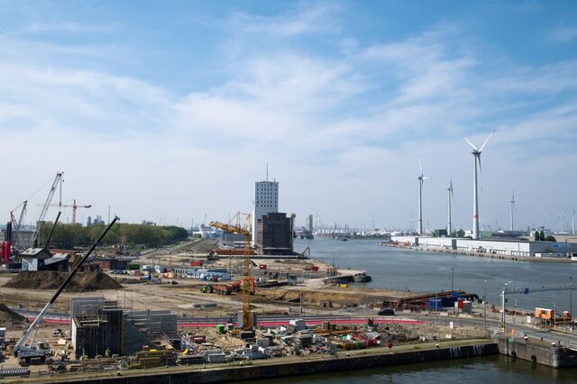 A site under development at the newly merged Port of Antwerp-Bruges in Antwerp, Belgium